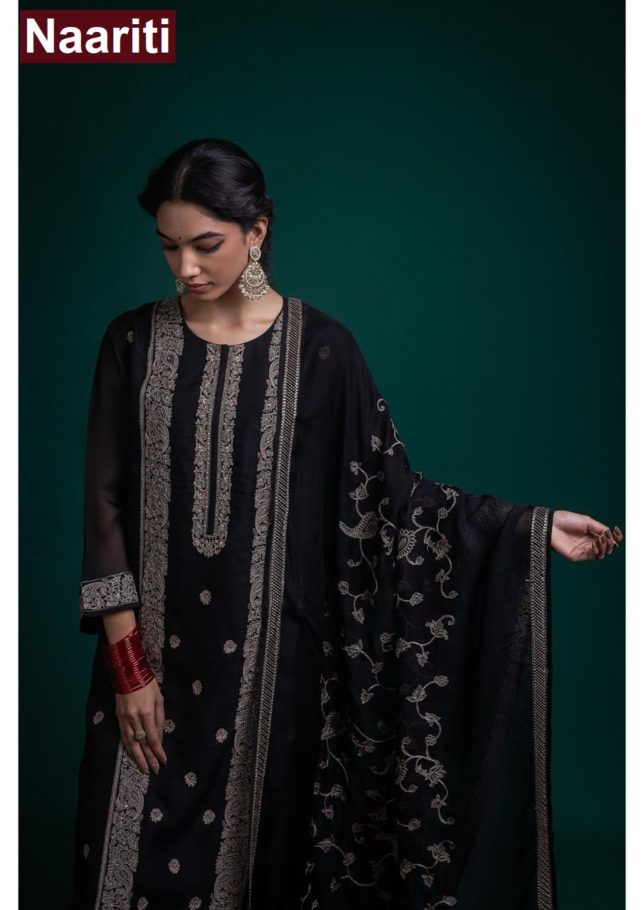 Gizvoor 2831 Naariti Silk Pant Style Suits Wholesale Price