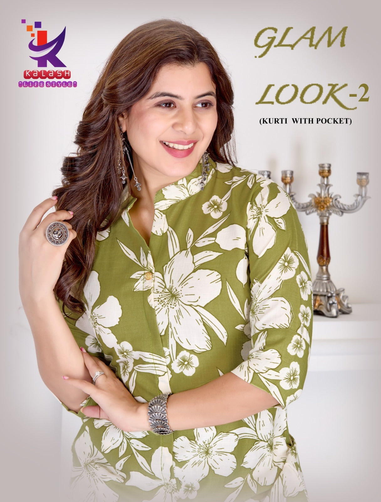 Glam Look 2 Mlm Kalash Lifestyle Rayon 14Kg Kurti Plazzo Set Exporter