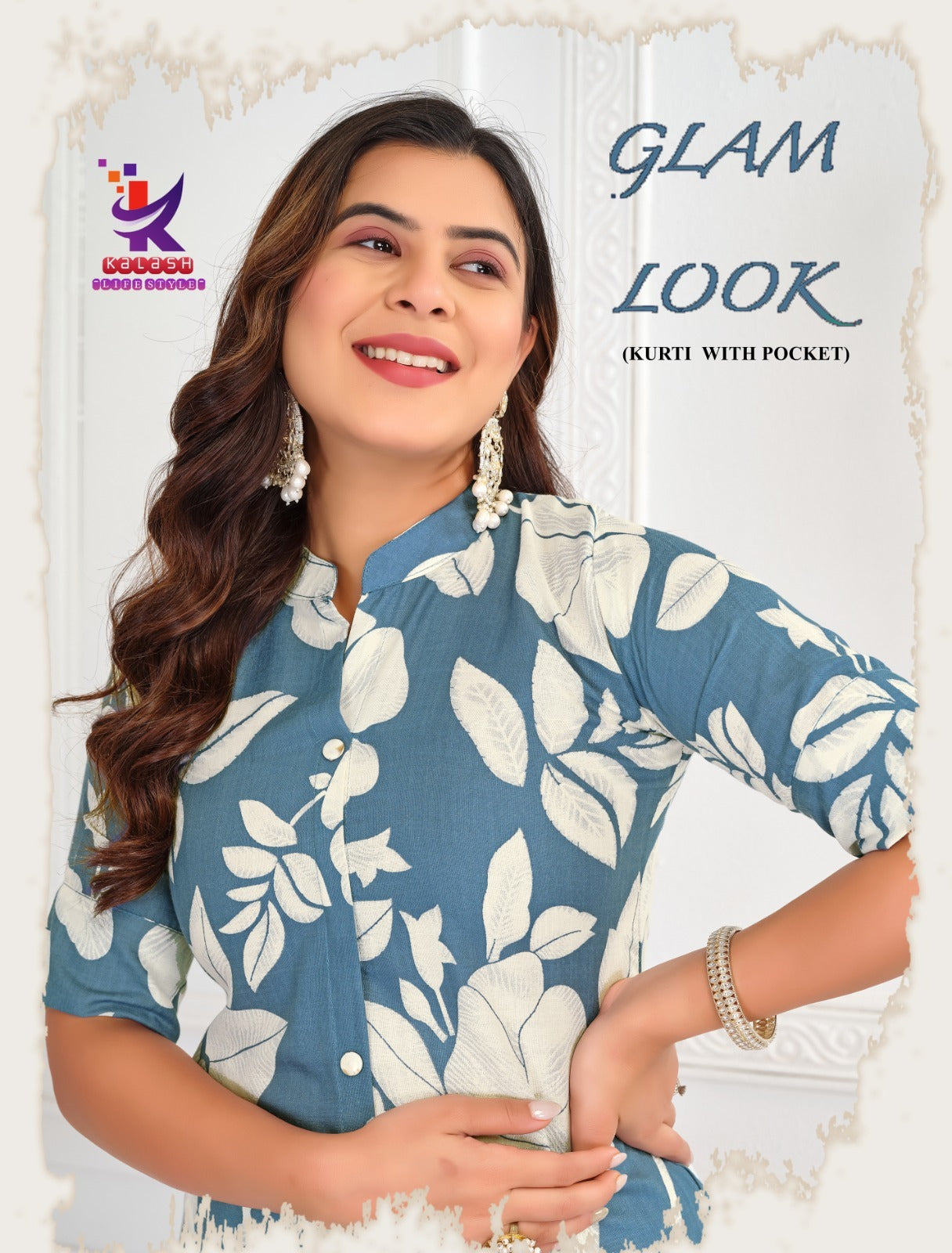 Glam Look Mlm Kalash Lifestyle Rayon 14Kg Kurti Plazzo Set Supplier Gujarat