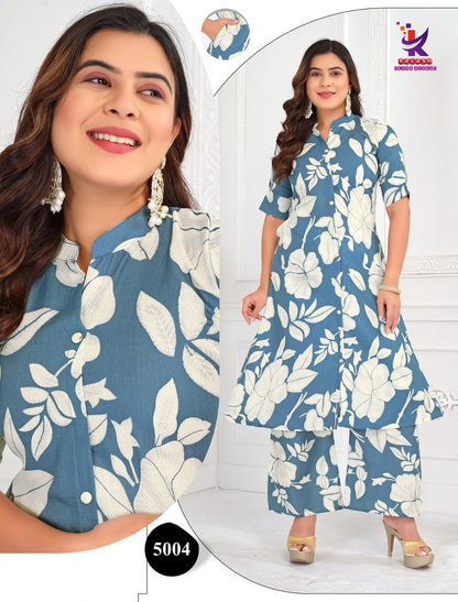 Glam Look Mlm Kalash Lifestyle Rayon 14Kg Kurti Plazzo Set Supplier Gujarat