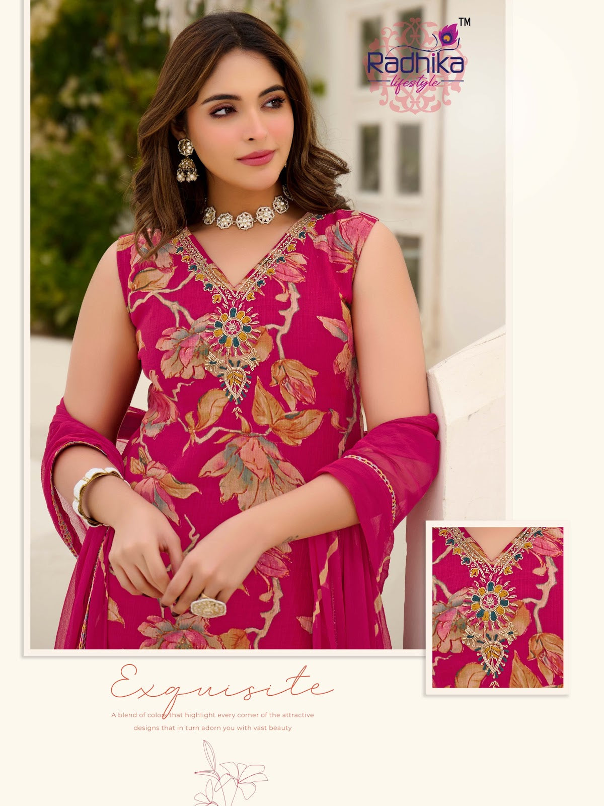 Glam Look Vol 1 Radhika Lifestyle Silk Readymade Plazzo Style Suits Wholesaler Gujarat