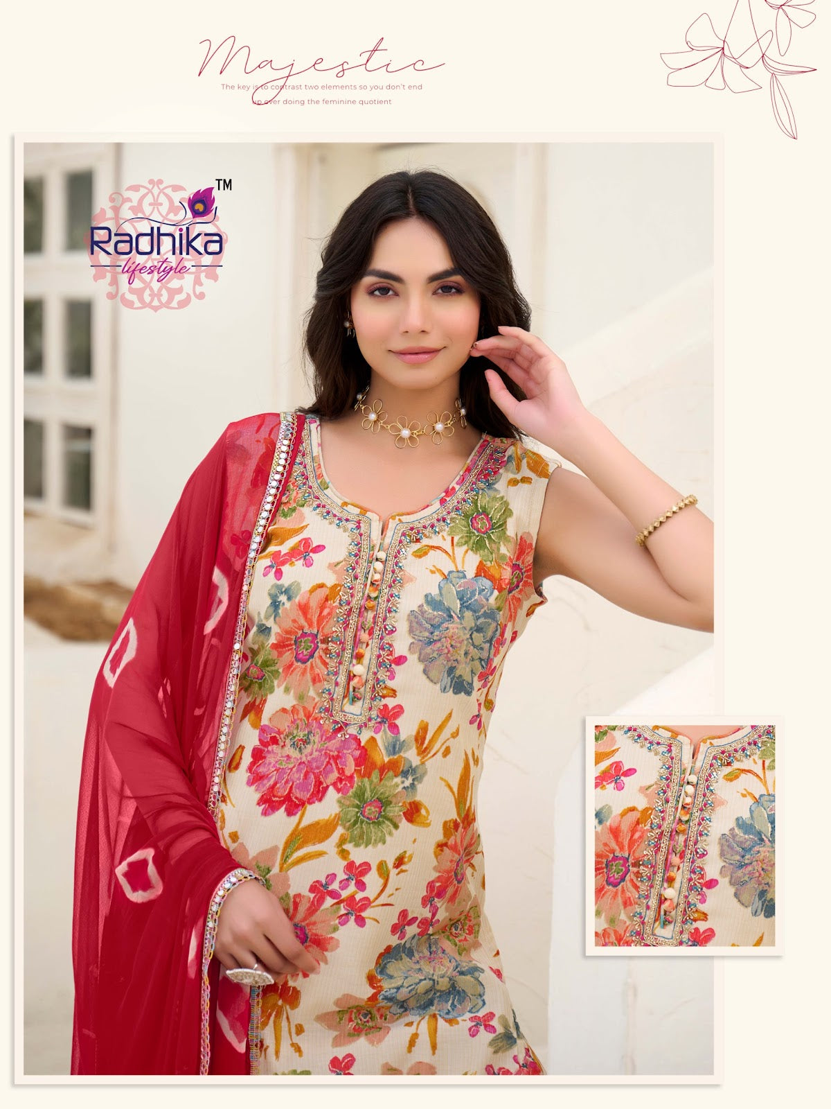 Glam Look Vol 1 Radhika Lifestyle Silk Readymade Plazzo Style Suits Wholesaler Gujarat