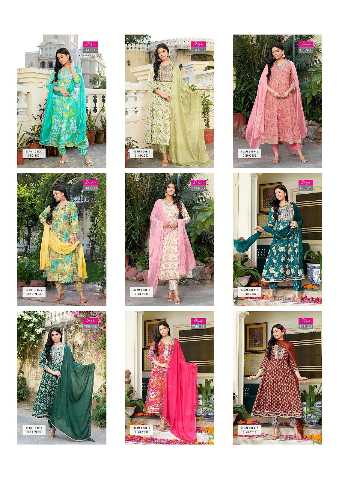 Glam Look Vol 2 Diya Trends Cotton Readymade Anarkali Suits Wholesaler