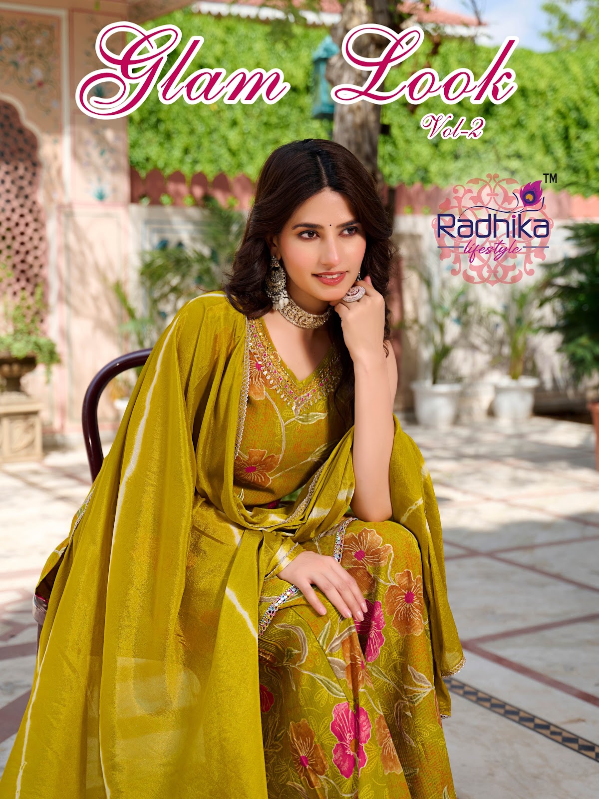 Glam Look Vol 2 Radhika Lifestyle Silk Readymade Plazzo Style Suits Supplier India