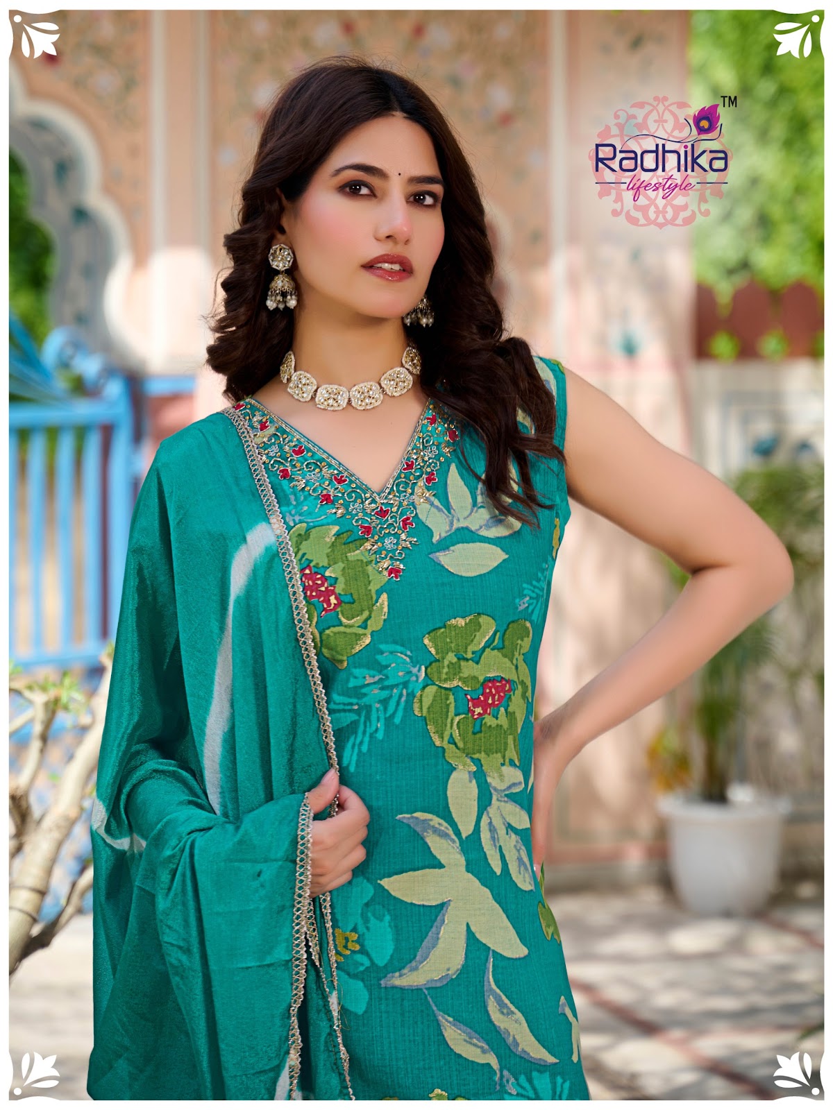 Glam Look Vol 2 Radhika Lifestyle Silk Readymade Plazzo Style Suits Supplier India