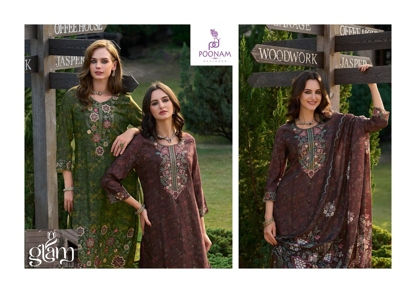 Glam Poonam Designer Muslin Pakistani Readymade Suits Supplier Ahmedabad