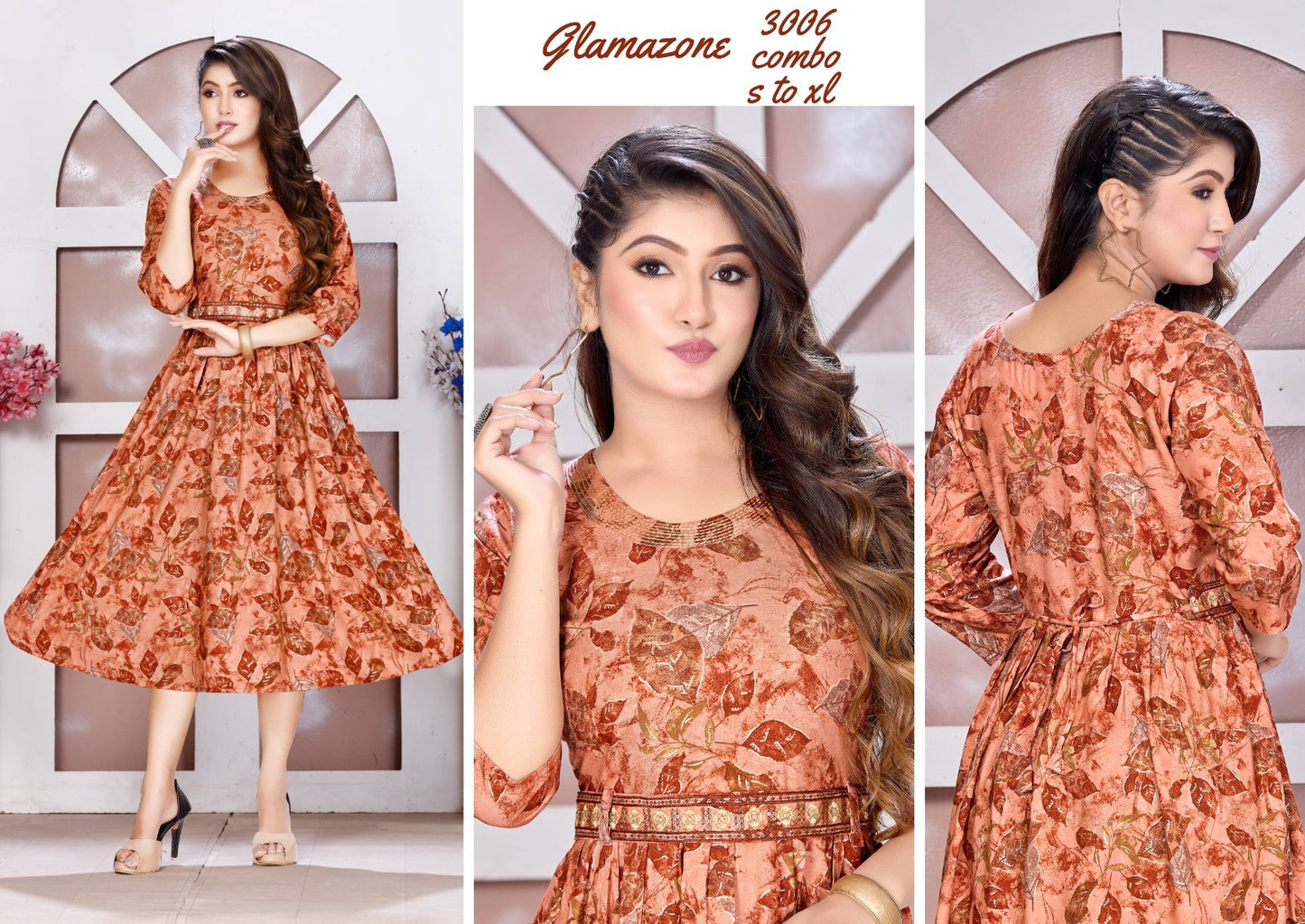 Glamazone Mlm Kalash Lifestyle Rayon 14Kg Anarkali Kurtis Manufacturer Ahmedabad