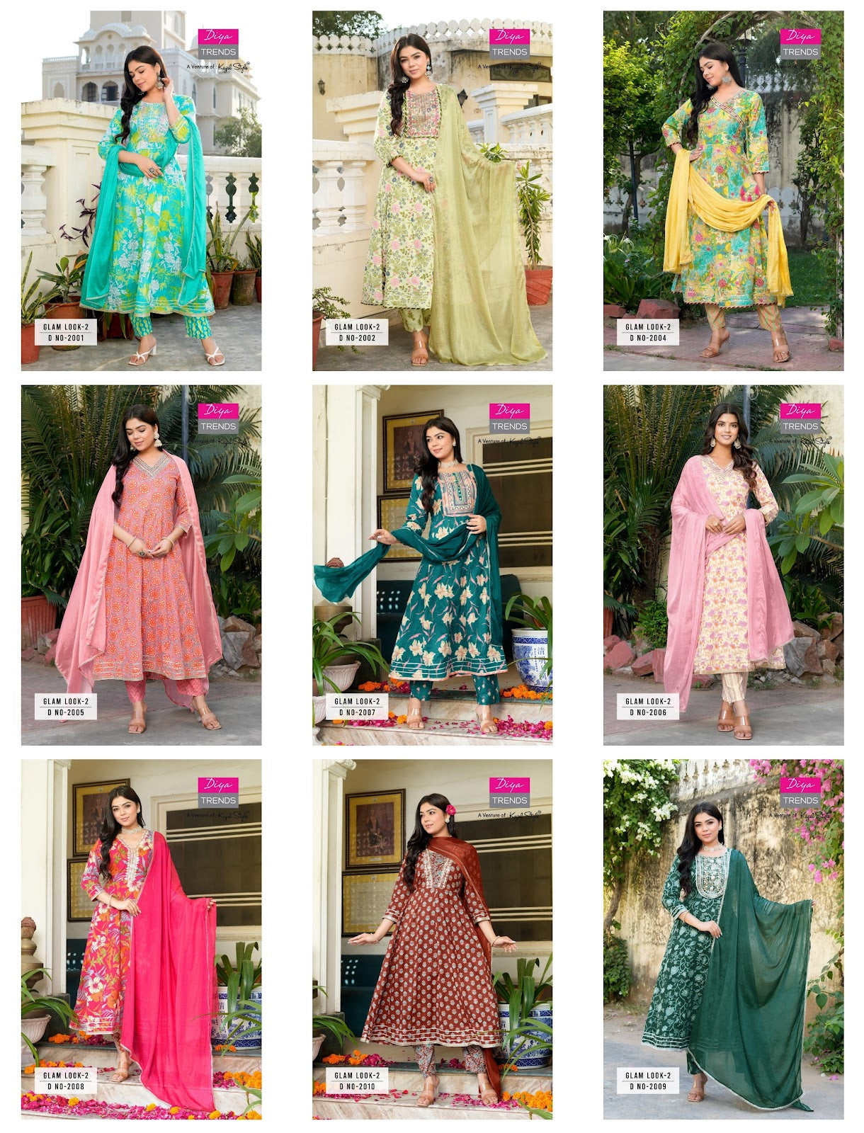 Glamlook Vol 2 Diya Trends Cotton Readymade Anarkali Suits Manufacturer Gujarat