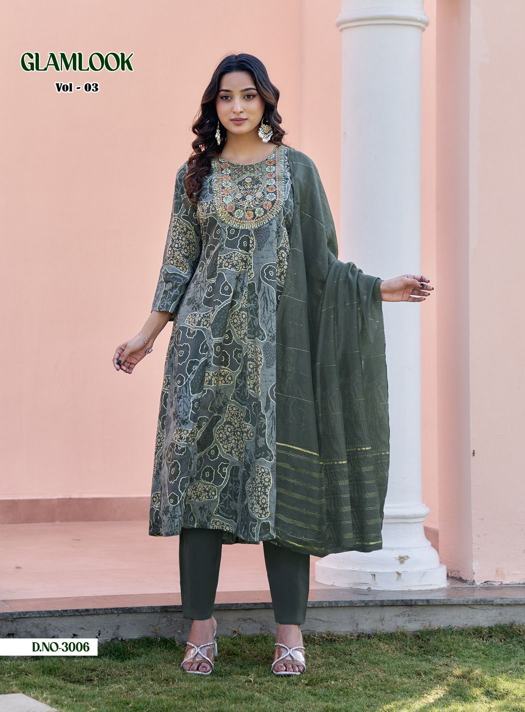 Glamlook Vol 3 Diya Trends Rayon Readymade Anarkali Suits Exporter Gujarat