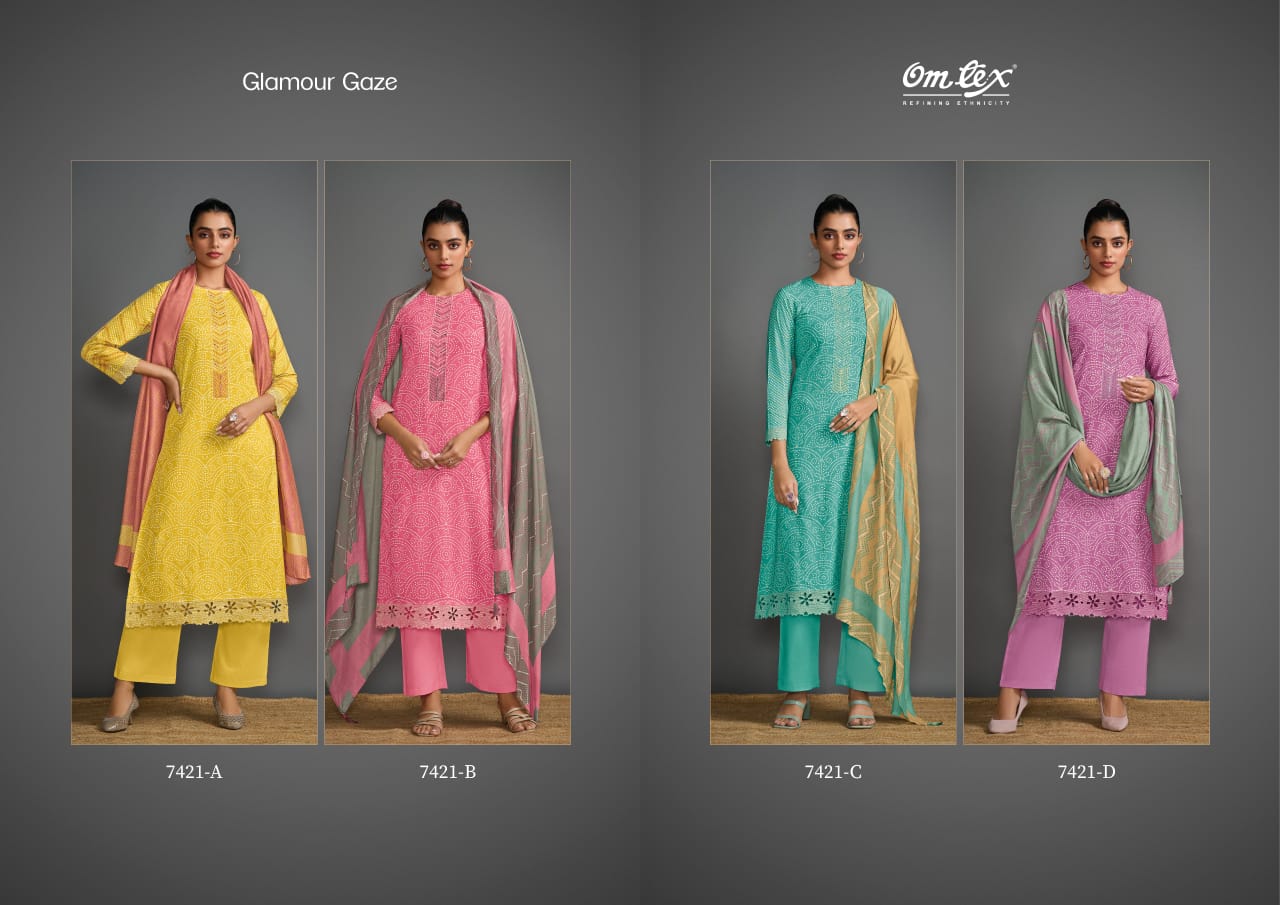 Glamour Gaze Omtex Lawn Cotton Pant Style Suits Wholesale