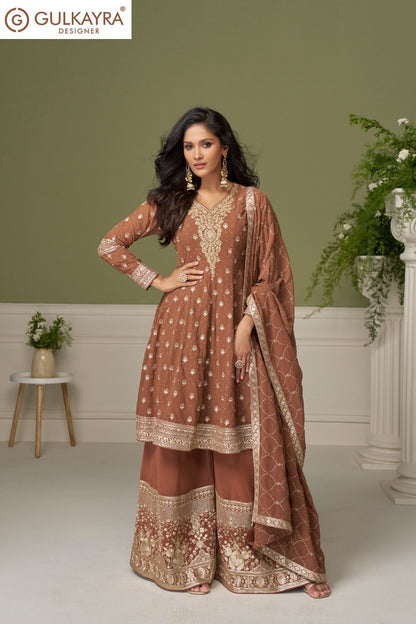 Glamour Gulkayra Designer Georgette Readymade Plazzo Style Suits Wholesaler