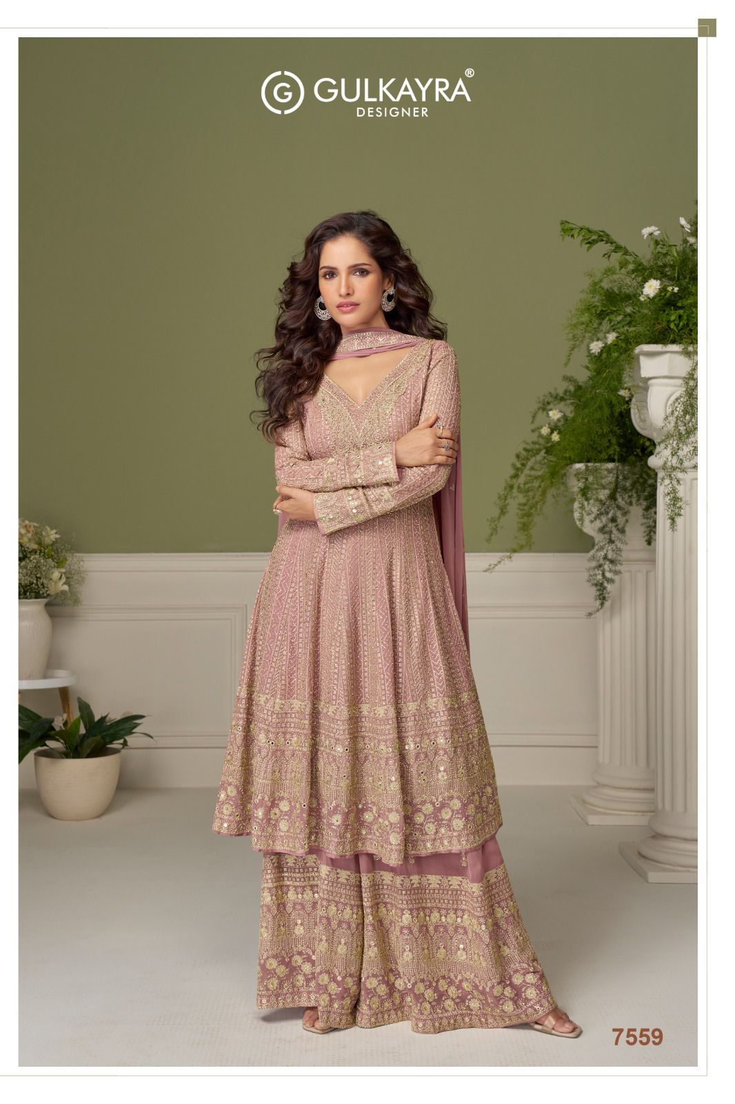 Glamour Gulkayra Designer Georgette Readymade Plazzo Style Suits Wholesaler