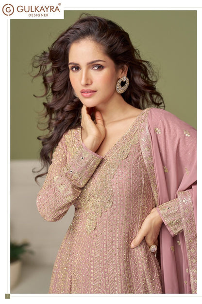 Glamour Gulkayra Designer Georgette Readymade Plazzo Style Suits Wholesaler