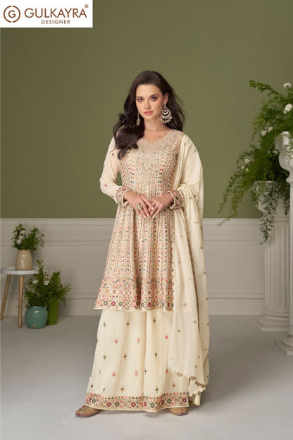 Glamour Gulkayra Designer Georgette Readymade Plazzo Style Suits Wholesaler