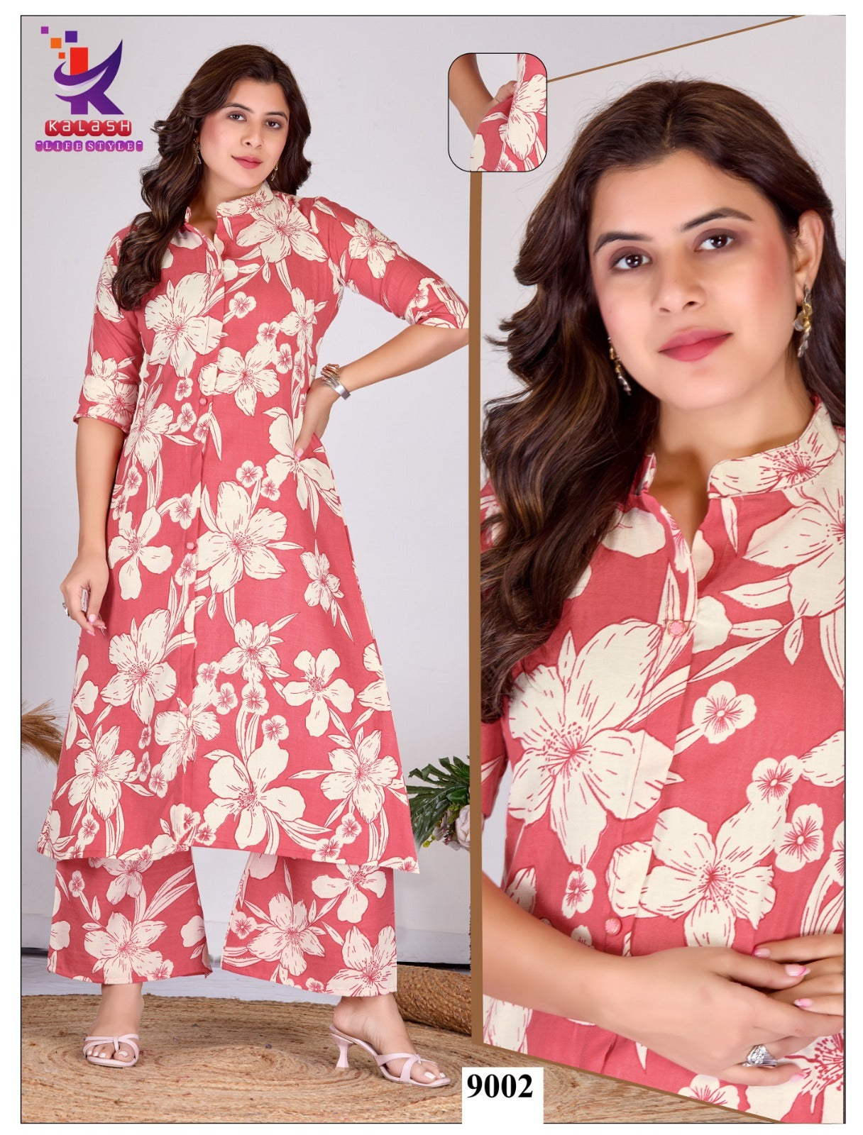 Glamour Look 2 Mlm Kalash Lifestyle Rayon 14Kg Kurti Plazzo Set Wholesaler