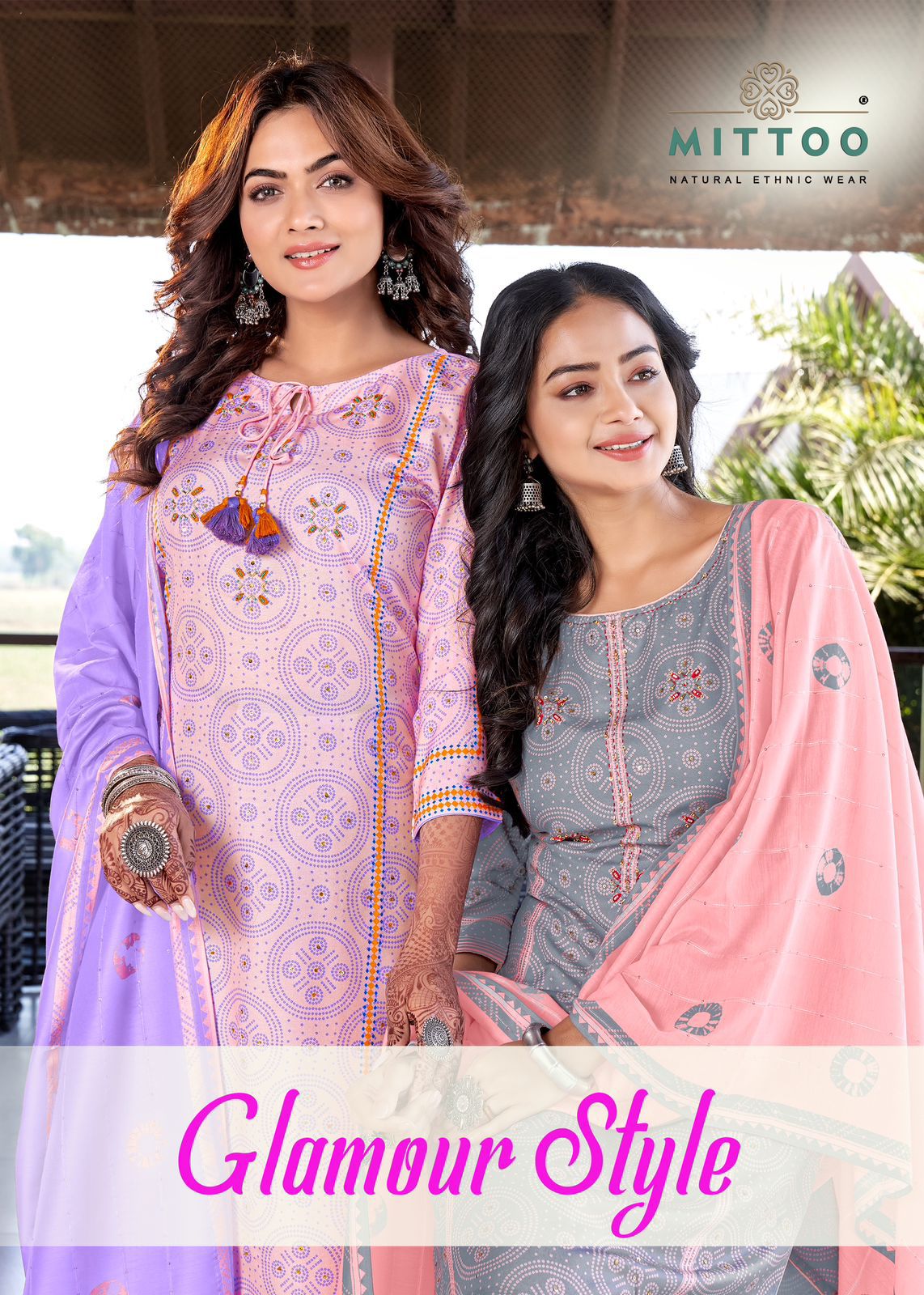 Glamour Style Mittoo Muslin Readymade Pant Style Suits Wholesaler Ahmedabad
