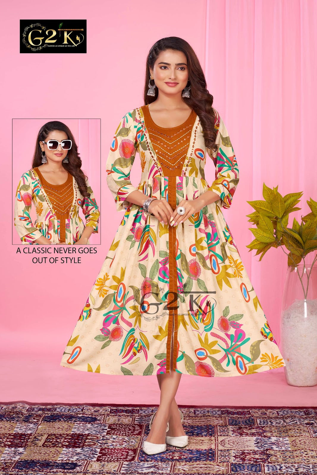 Glamour Vol 5 G2K Reyon Anarkali Kurtis Manufacturer