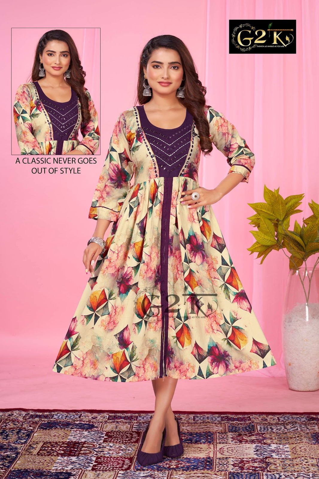 Glamour Vol 5 G2K Reyon Anarkali Kurtis Manufacturer