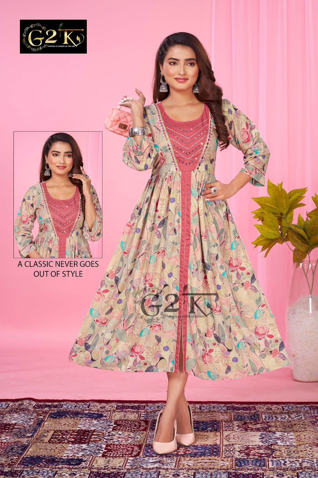 Glamour Vol 5 G2K Reyon Anarkali Kurtis Manufacturer