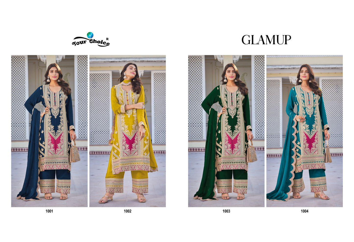 Glamup Your Choice Chinon Pakistani Readymade Suits