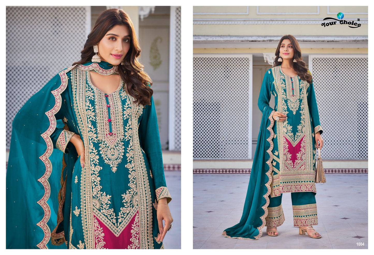 Glamup Your Choice Chinon Pakistani Readymade Suits