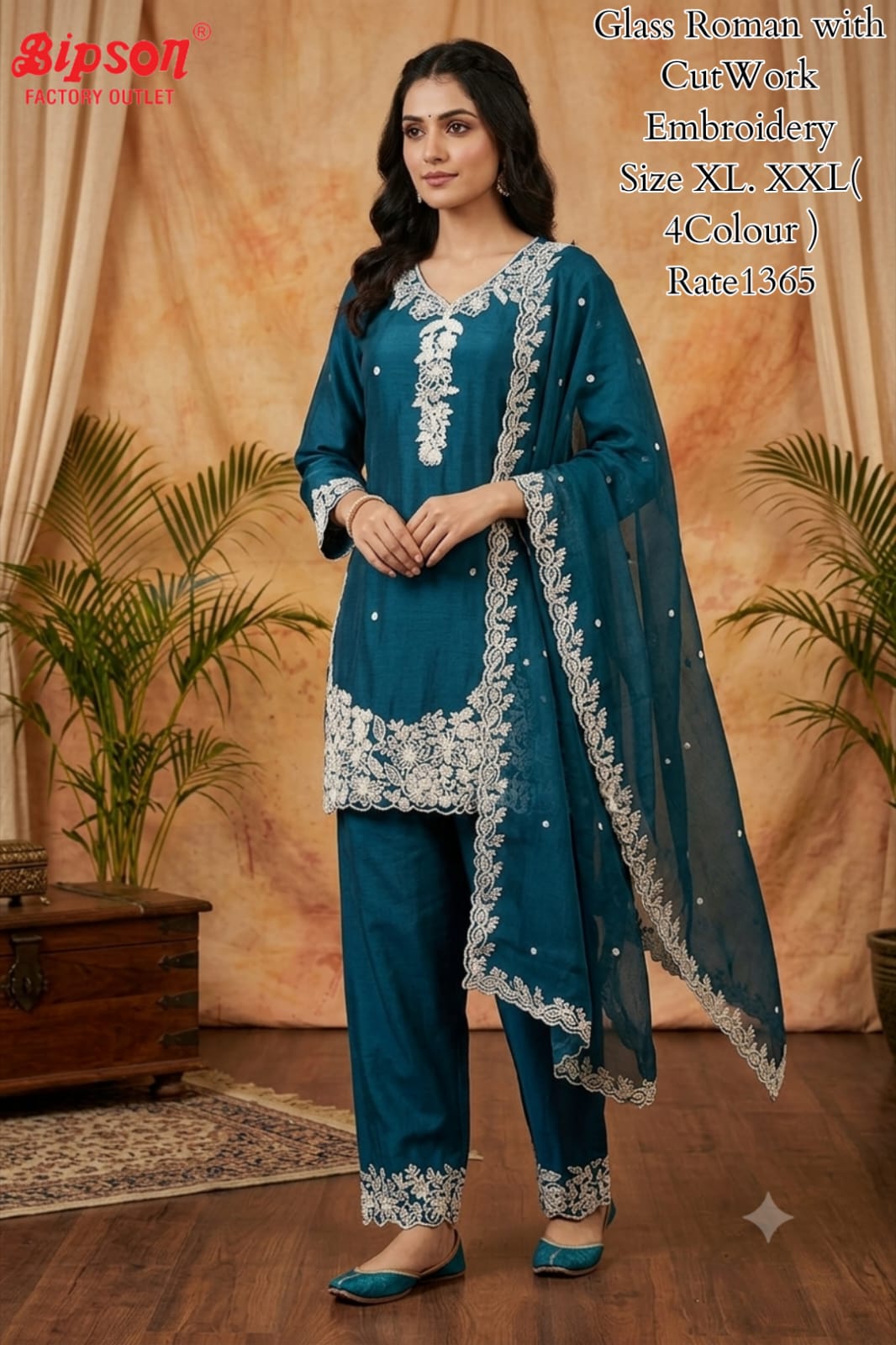 Glass Roman 0807 Bipson Prints Pakistani Readymade Suits Wholesale Price