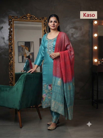 Glass Roman 2208 Kaso Readymade Pant Style Suits Exporter Ahmedabad