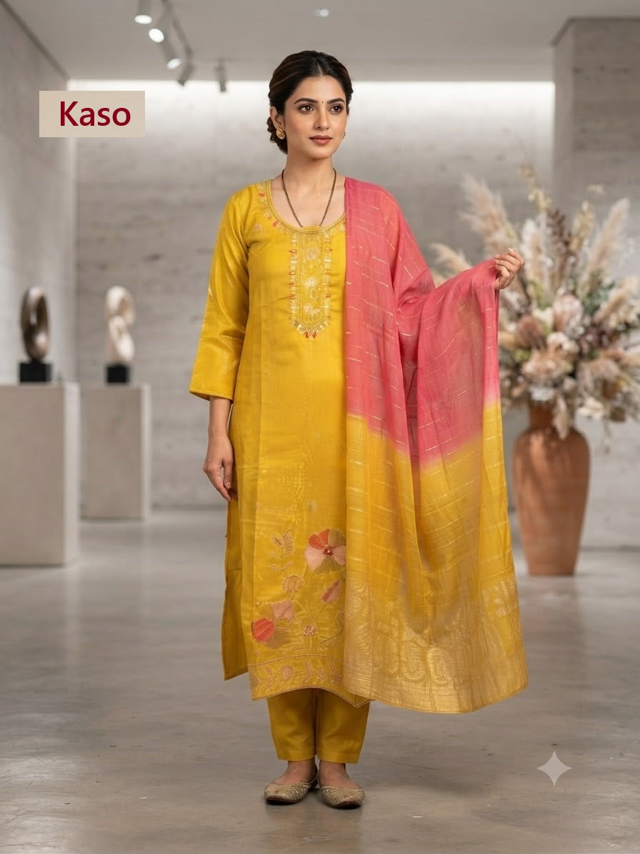 Glass Roman 2208 Kaso Readymade Pant Style Suits Exporter Ahmedabad