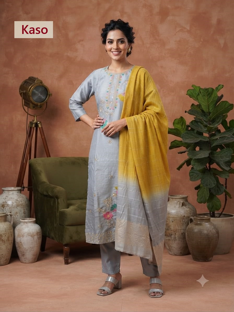 Glass Roman 2208 Kaso Readymade Pant Style Suits Exporter Ahmedabad