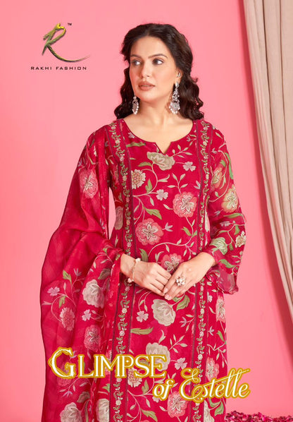 Glimpse Of Estelle Rakhi Fashion Pure Viscose Plazzo Style Suits Supplier Ahmedabad