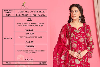 Glimpse Of Estelle Rakhi Fashion Pure Viscose Plazzo Style Suits Supplier Ahmedabad
