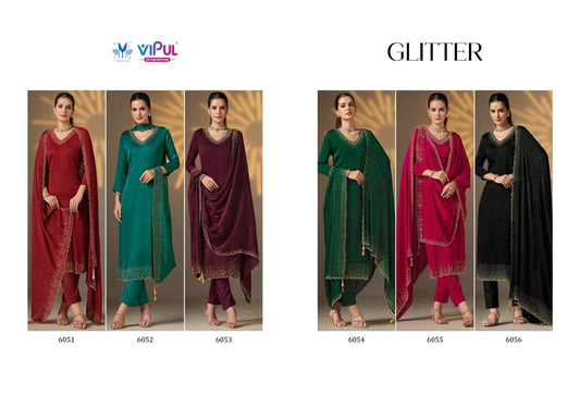 Glitter Vipul Satin Pant Style Suits Supplier Ahmedabad
