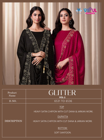 Glitter Vol 2 Vipul Satin Pant Style Suits Wholesale Price