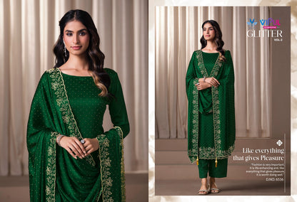 Glitter Vol 2 Vipul Satin Pant Style Suits Wholesale Price