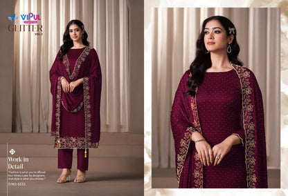 Glitter Vol 2 Vipul Satin Pant Style Suits Wholesale Price
