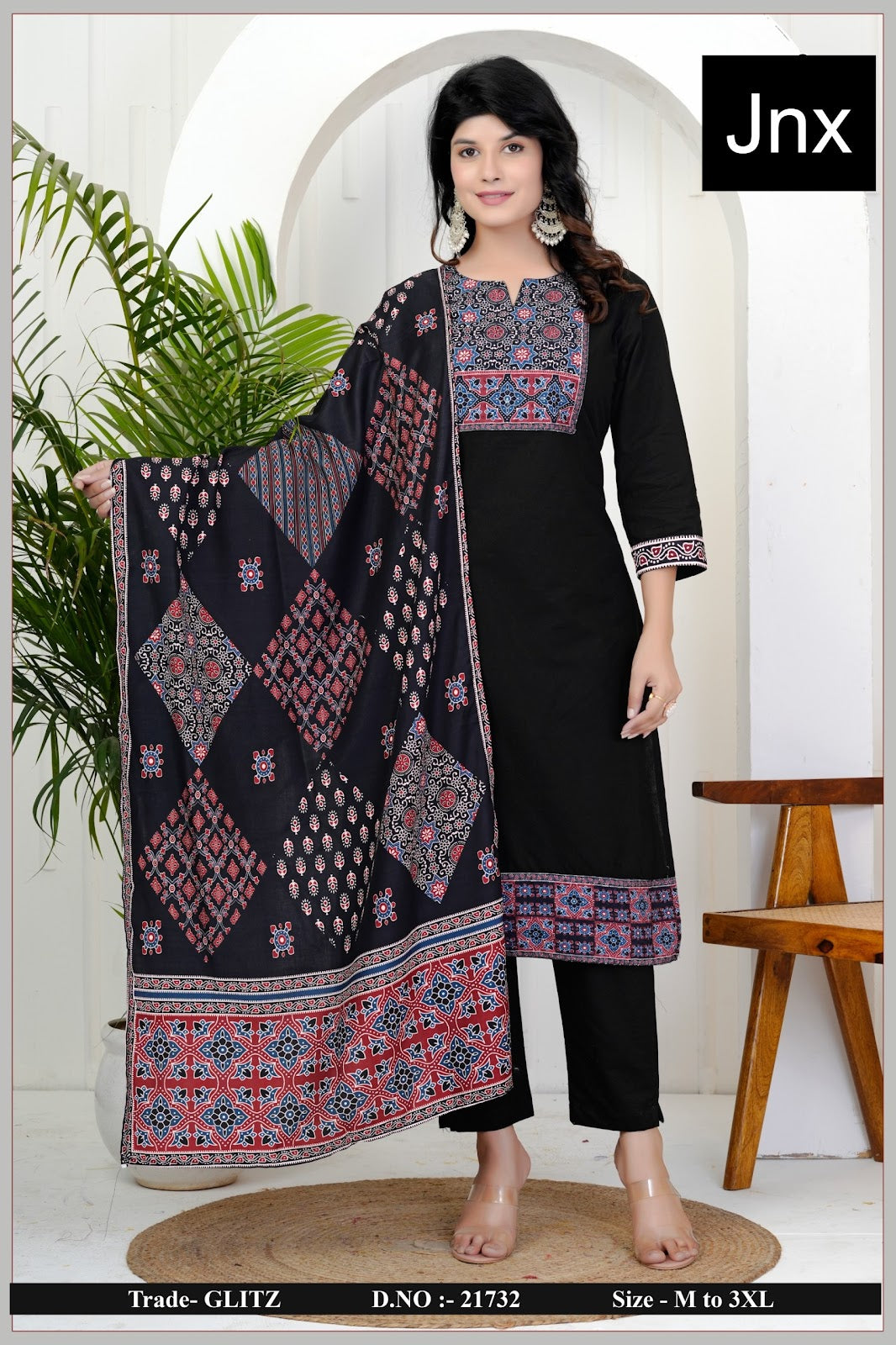 Glitz Jnx Readymade Cotton Pant Suits Supplier
