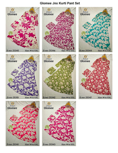 Glomee Jnx Cotton Kurti Pant Set Supplier India