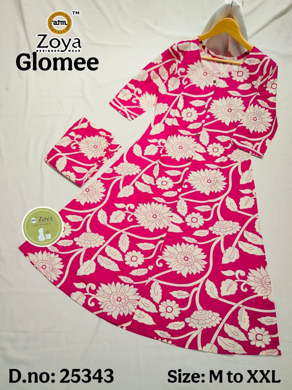 Glomee Jnx Cotton Kurti Pant Set Supplier India