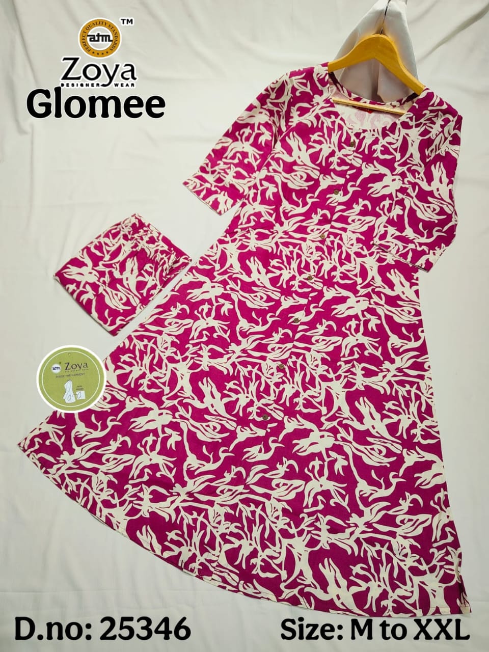 Glomee Jnx Cotton Kurti Pant Set Supplier India