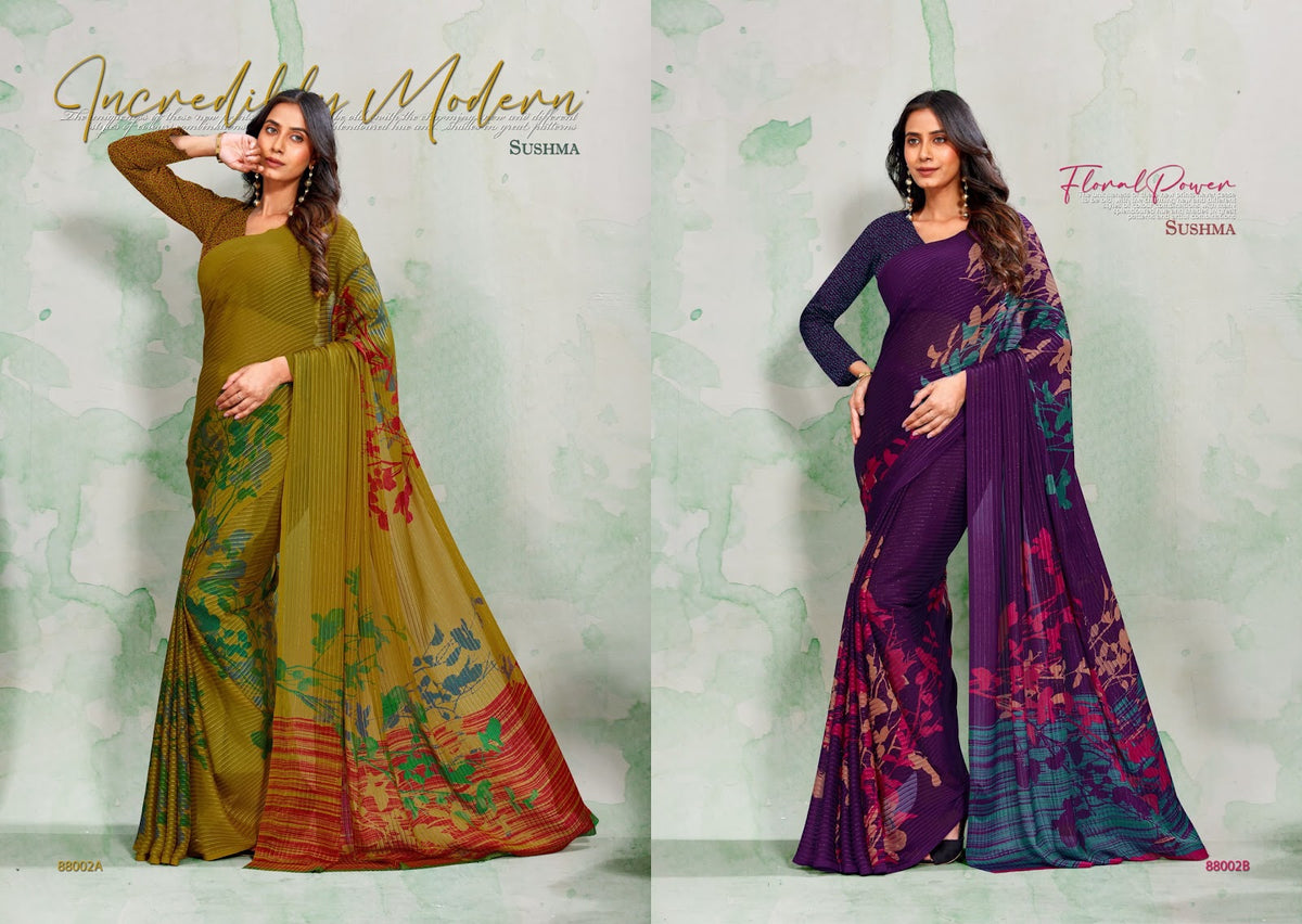 Gloria 2 Sushma Georgette Sarees Supplier Gujarat