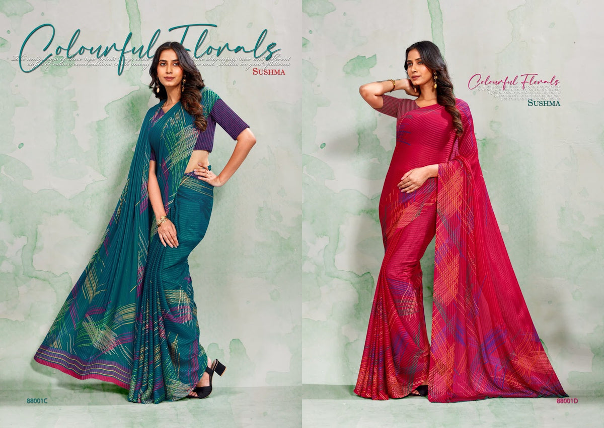 Gloria 2 Sushma Georgette Sarees Supplier Gujarat
