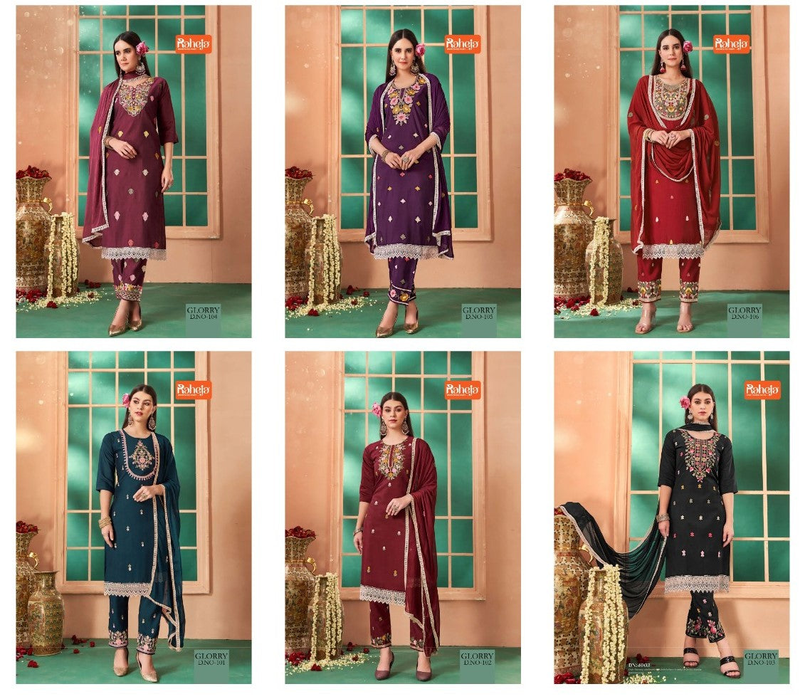 Glorry Raheja Roman Pant Style Suits Wholesale