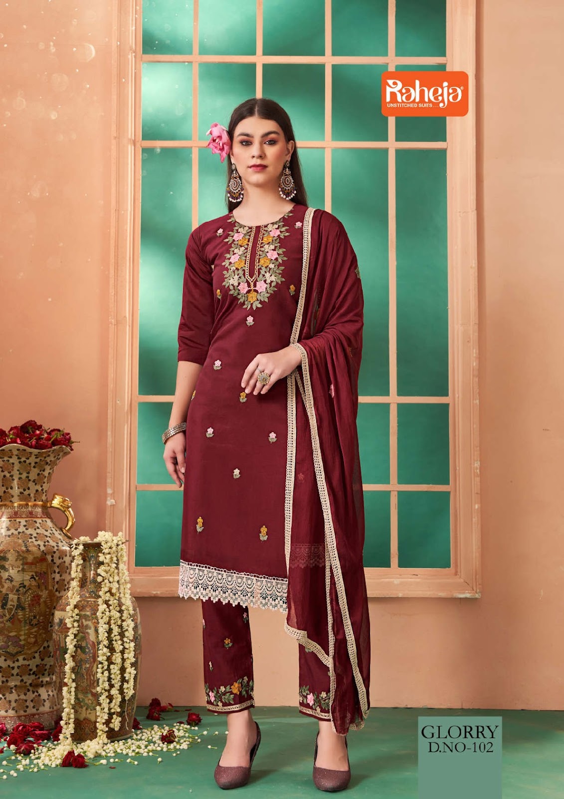 Glorry Raheja Roman Pant Style Suits Wholesale