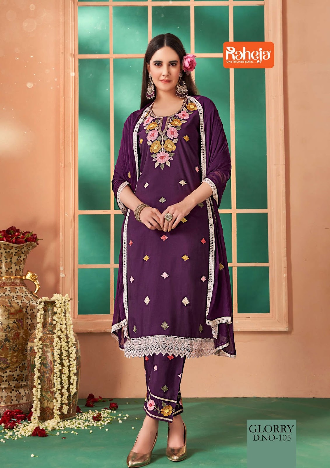 Glorry Raheja Roman Pant Style Suits Wholesale