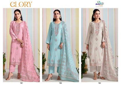 Glory Avon Trendz Mul Mul Pant Style Suits Supplier Ahmedabad