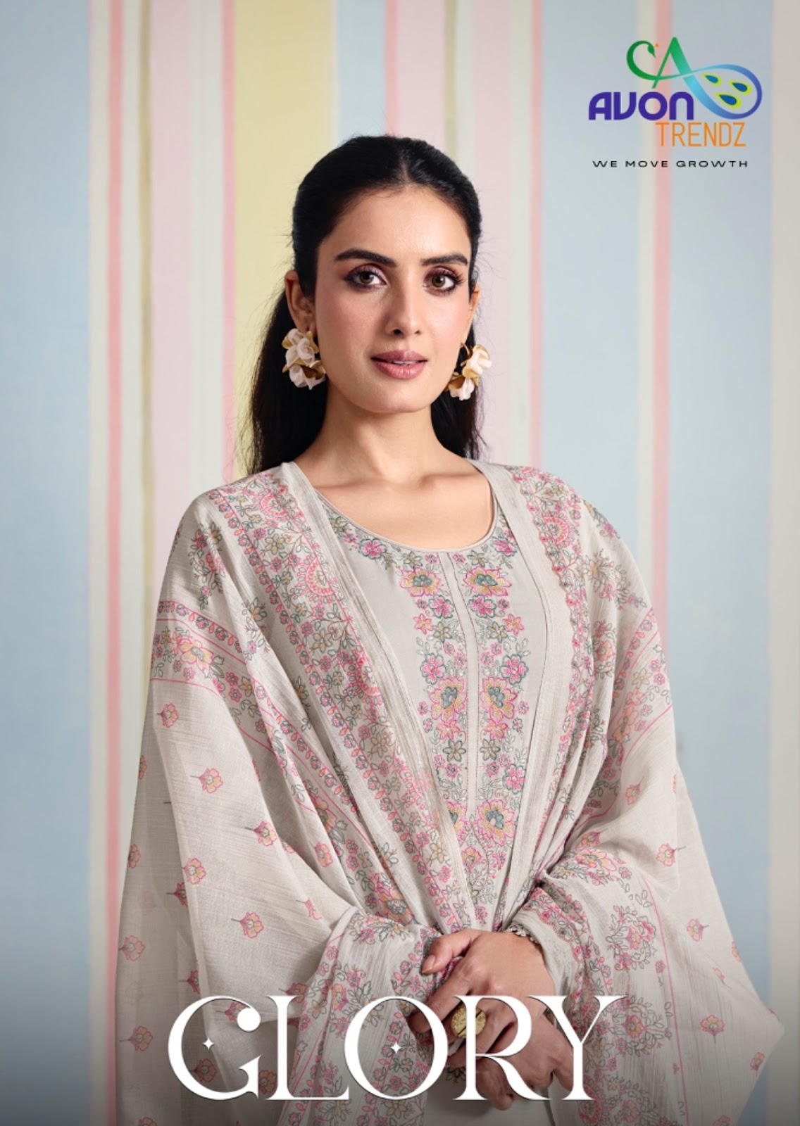 Glory Avon Trendz Mul Mul Pant Style Suits Supplier Ahmedabad