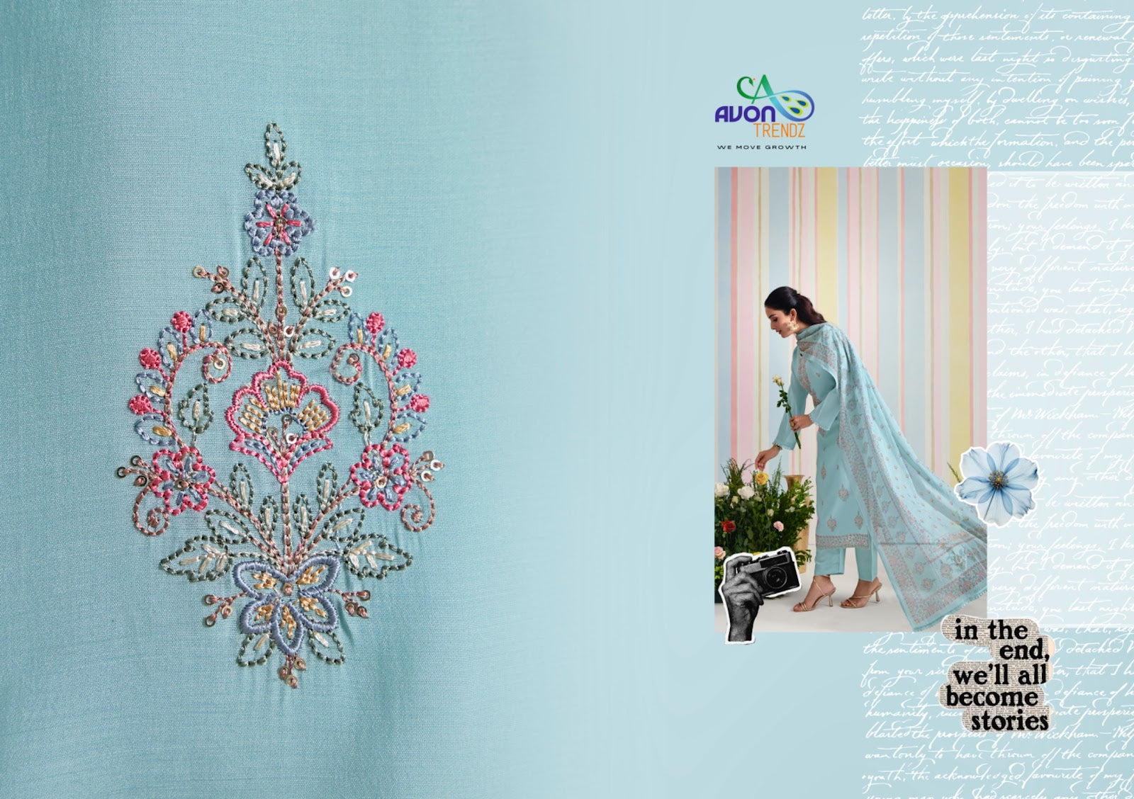 Glory Avon Trendz Mul Mul Pant Style Suits Supplier Ahmedabad