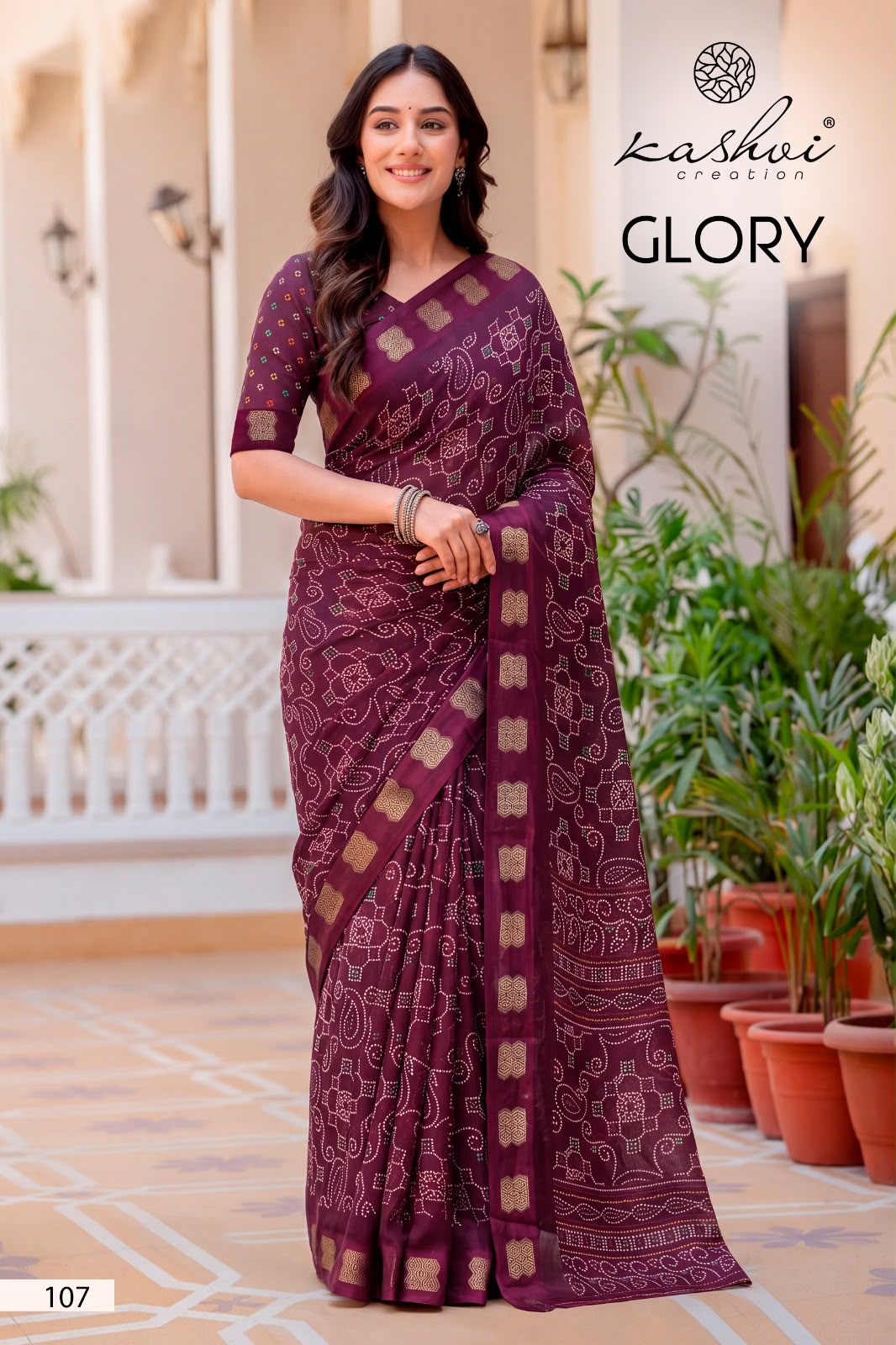 Glory Kashvi Creation Georgette Sarees Wholesale Rate