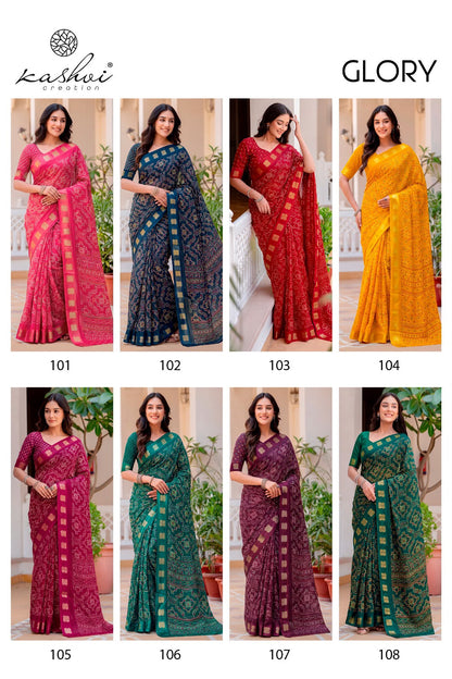 Glory Kashvi Creation Georgette Sarees Wholesale Rate