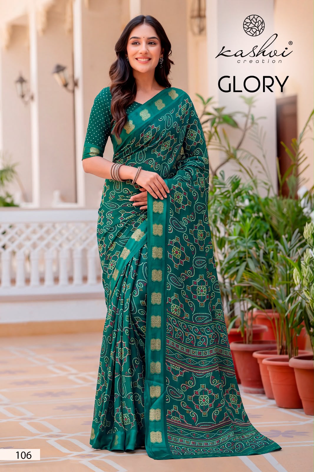 Glory Kashvi Creation Georgette Sarees Wholesale Rate